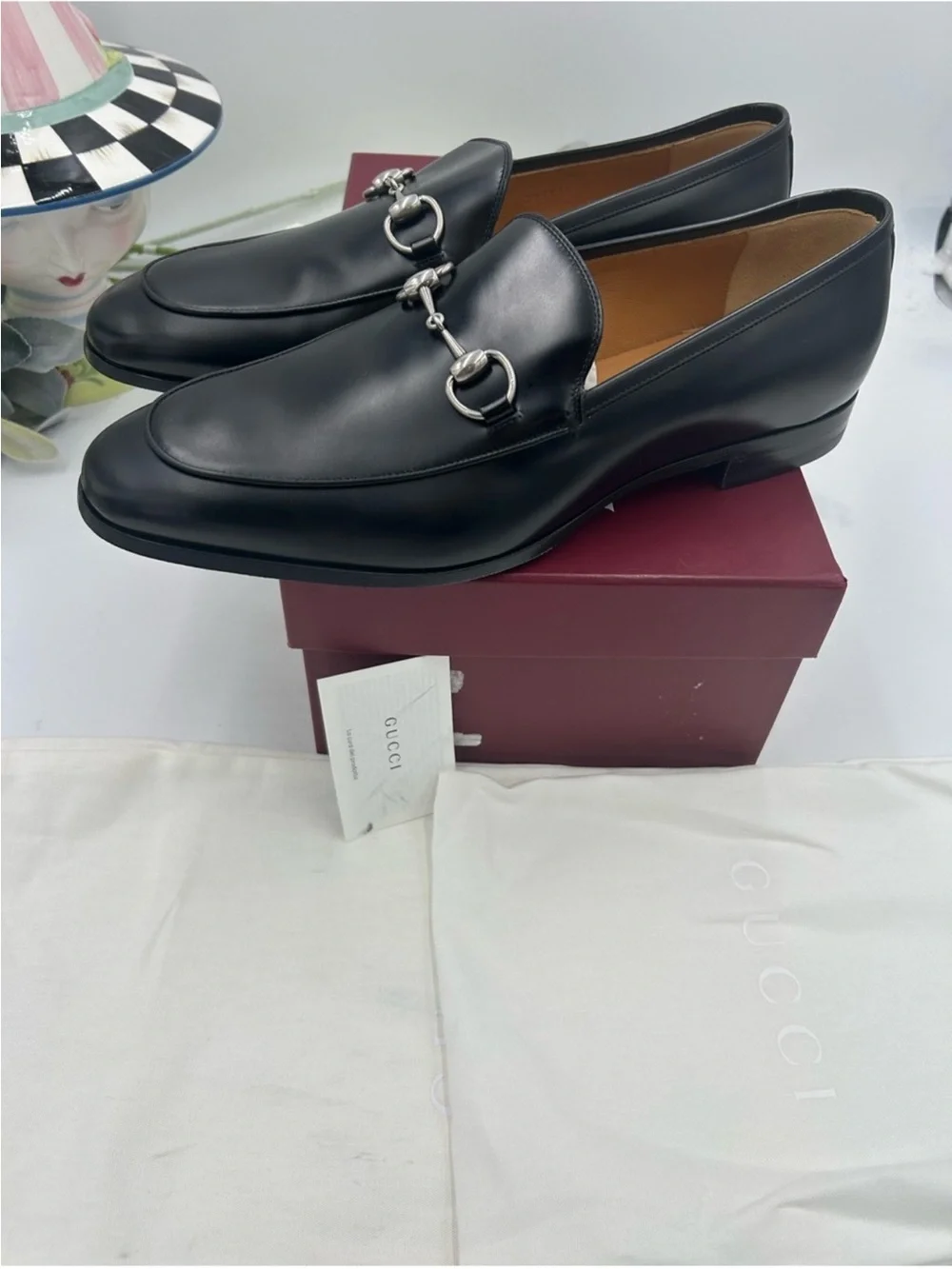 Men’s Gucci horse bit leather loafer size 10.5 fits 11.5 US made in Italy